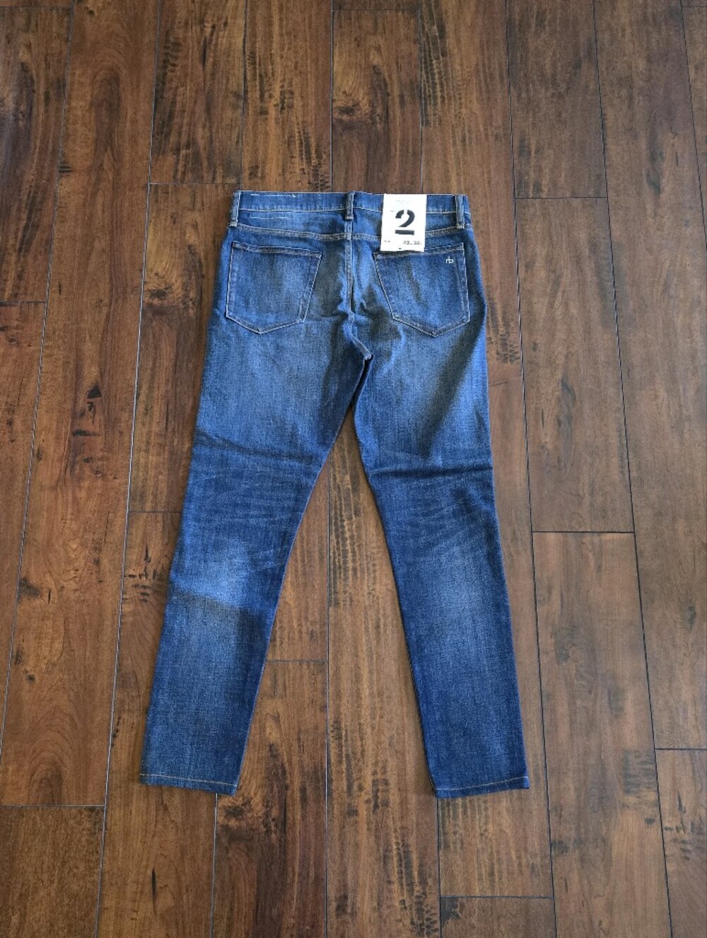 Rag & Bone Fit 2 Slim Fit Dark Wash Straight Jeans In Dusty Trail Size 32x32 - Picture 7 of 14